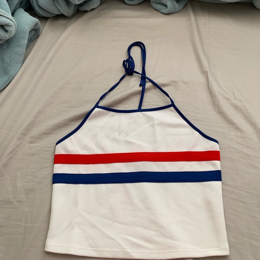 White halter top